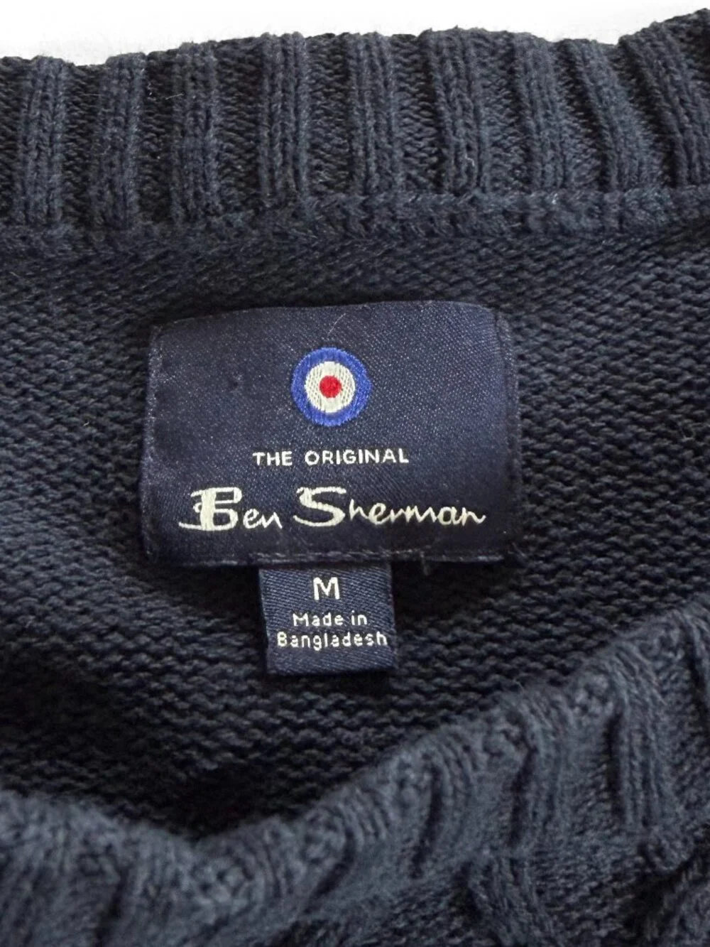Ben Sherman Cable Knit Crewneck Sweater